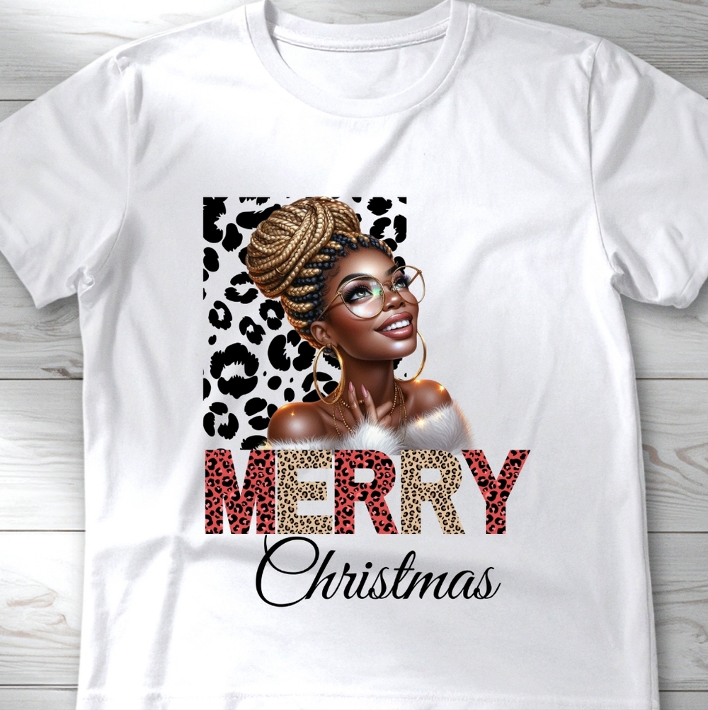 (White) Merry Christmas- Graphic T-Shirt